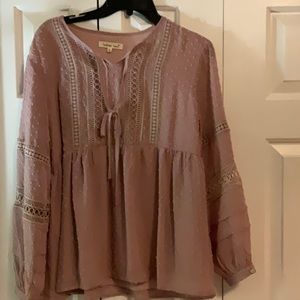 Indigo Soul Dusty Rose Top M